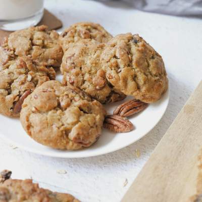 Apfel-Mandel-Hafer-Protein-Cookies