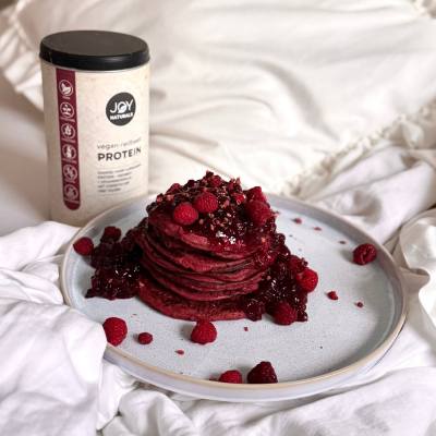 Red Berry Protein Pancakes