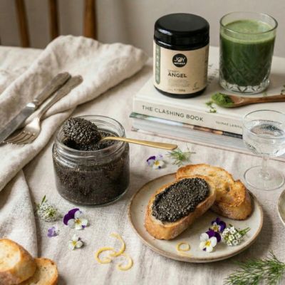 Chia-Kaviar mit green:ANGEL & frischer Minze