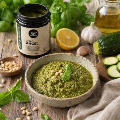 Fruchtiges Basilikum-Peston mit green:ANGEL