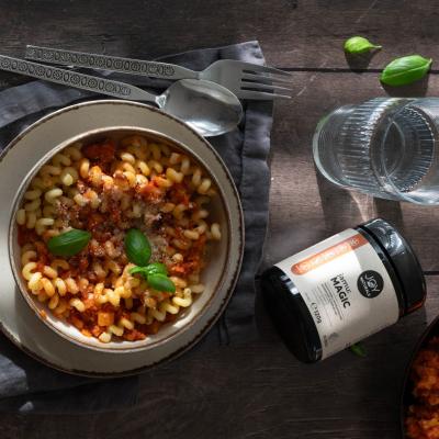 Magic Pasta Bowl – rote Linsen küsst Kräutermagie
