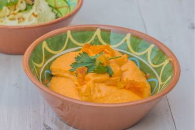 Süßkartoffel-Hummus - Dieser Süßkartoffel-Hummus ist eine ausgleichende Wahl für alle Doshas (Lund (Wind), Tripa (Feuer), Beken (Erde)