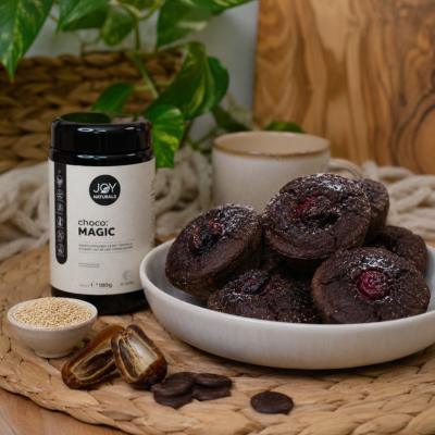 Schokoladen-Quinoa-Muffins mit choco:MAGIC