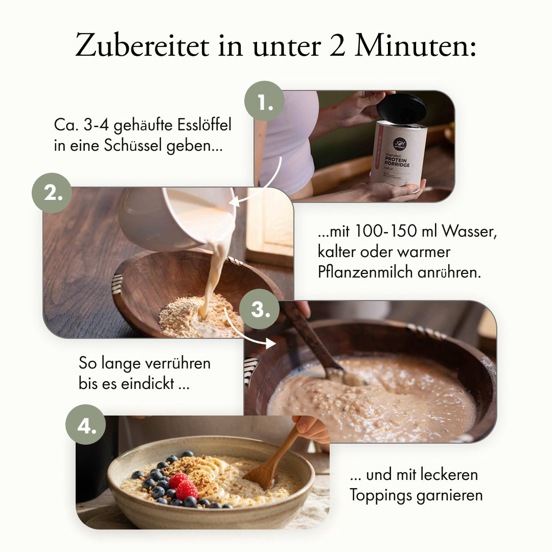 Mandel Protein Porridge - 4-Sorten Probierset 200g (je 50g)
