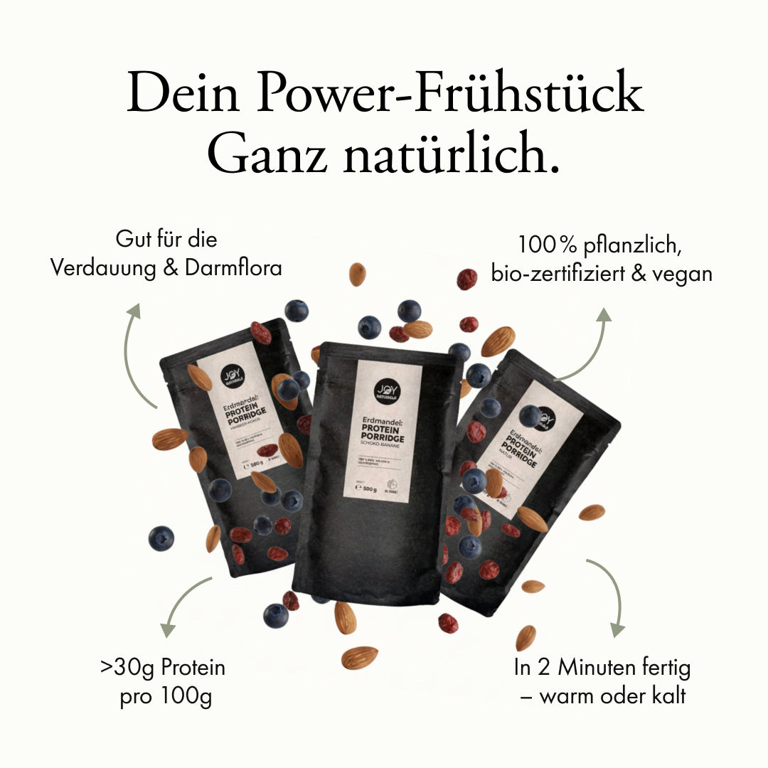 Erdmandel Protein Porridge Bio – 3 Sorten