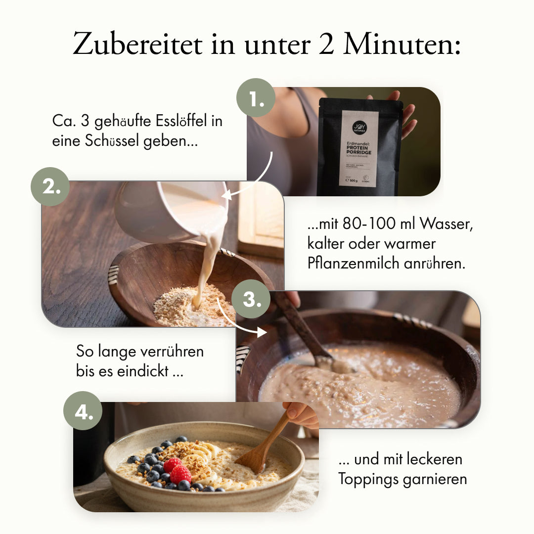 Erdmandel Protein Porridge Bio – 3 Sorten