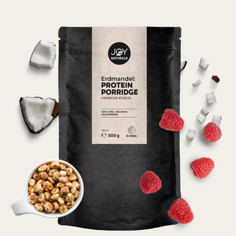 Bio Protein Porridge Erdmandel-Himbeer-Kokos - 500g