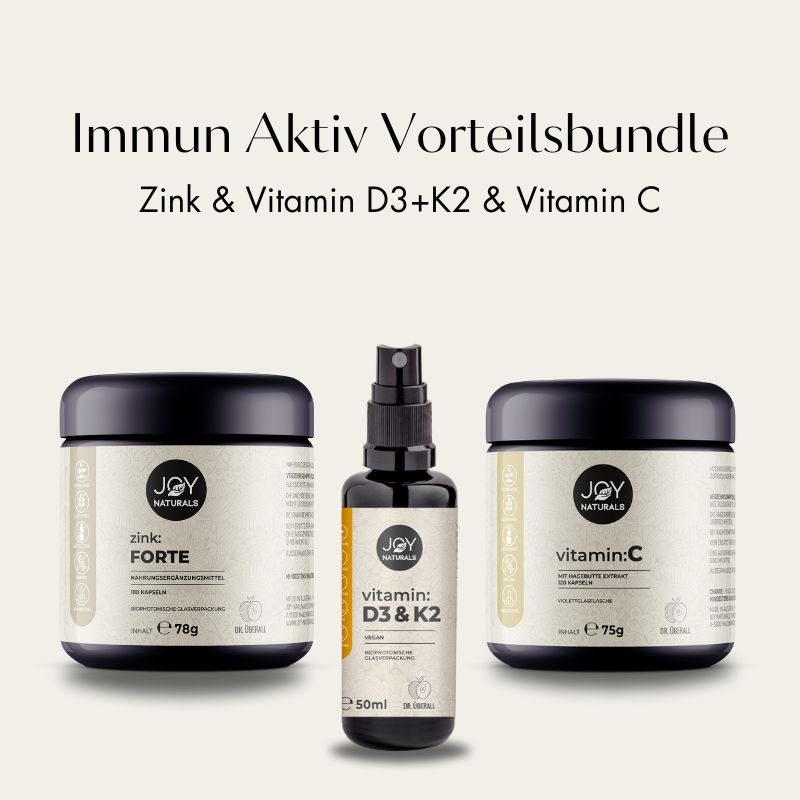 Immun Aktiv Vorteilsbundle aus Vitamin C, Zink und D3 + K2