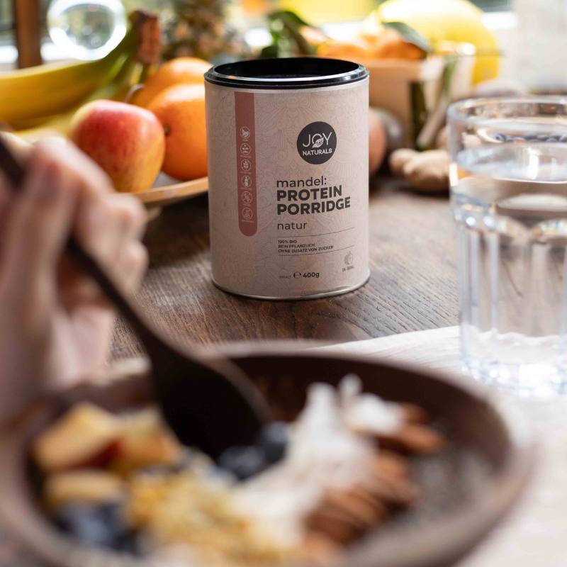 Mandel Protein Porridge natur genießen