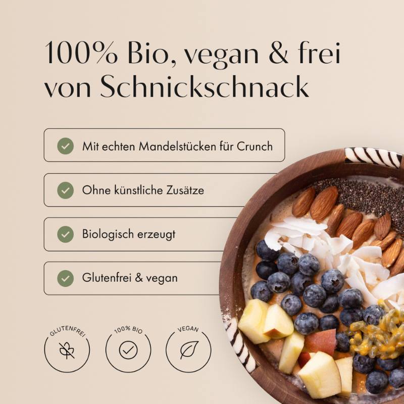 Mandel Protein Porridge vegan und frei von Schnickschnack