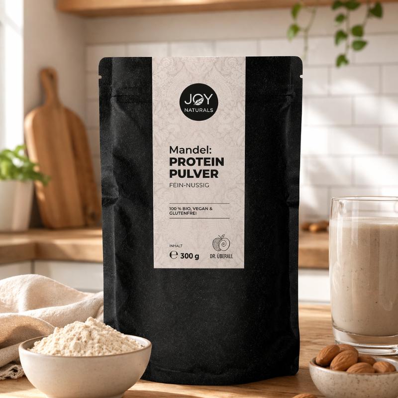 Hochwertiges Bio Mandelprotein mit 58% Eiweiß – fein-nussig im Geschmack 