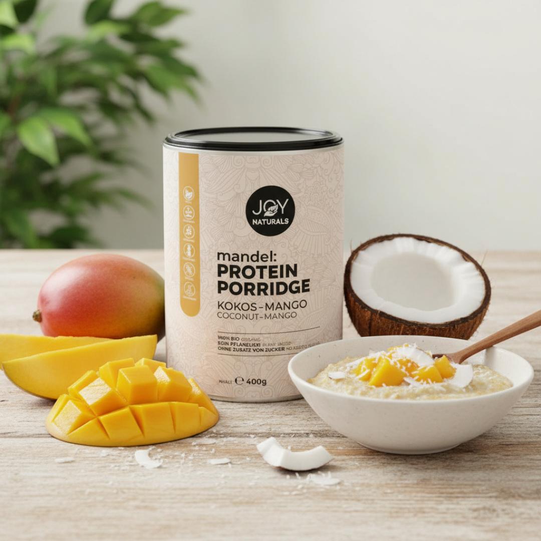 Mandelprotein Porridge Kokos-Mango 100% BIO