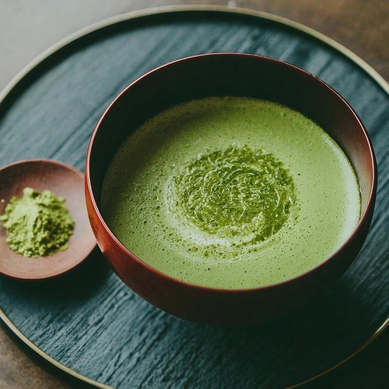 Köstliche warme Matcha-Soup