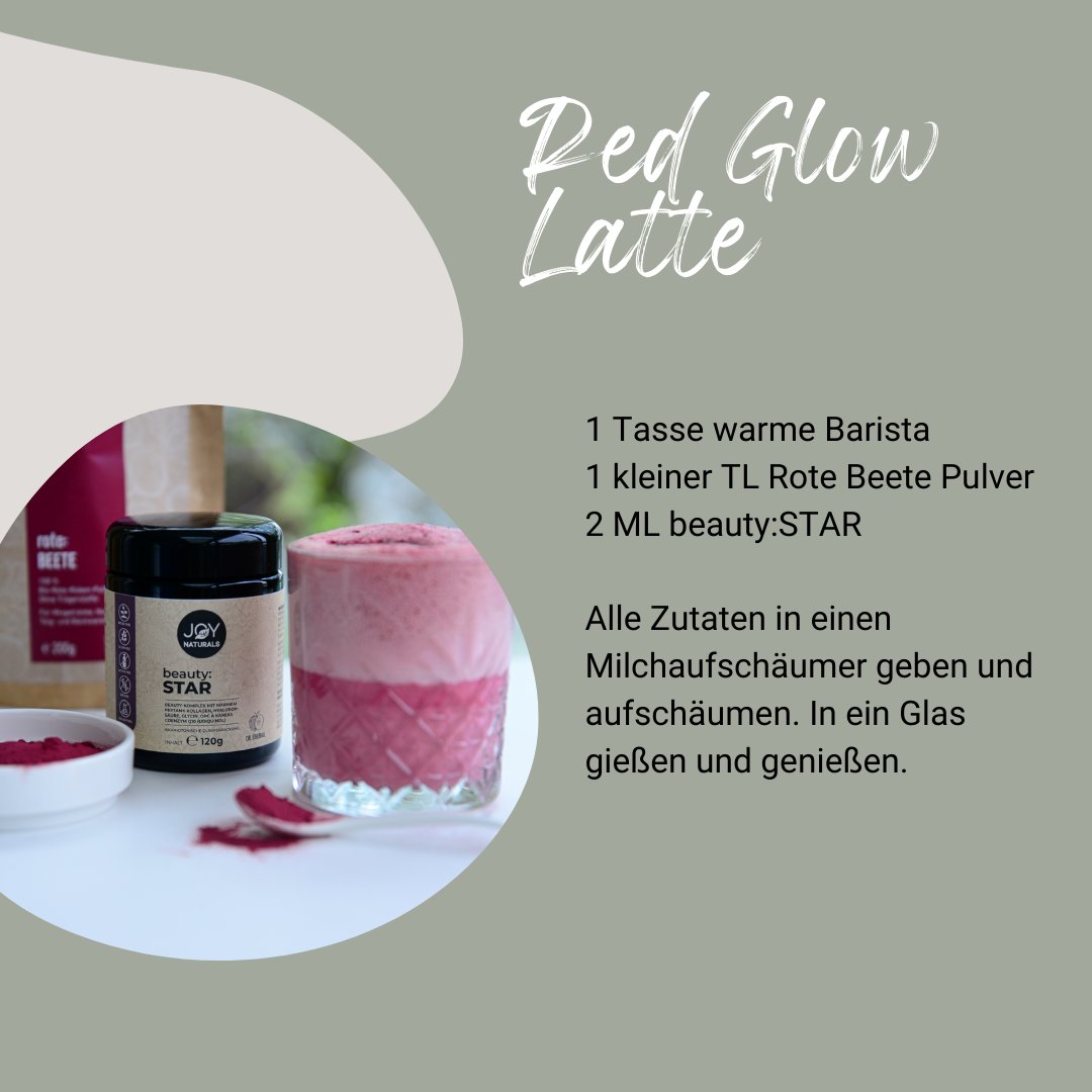 Rote Beete Glow Latte mit beauty:STAR