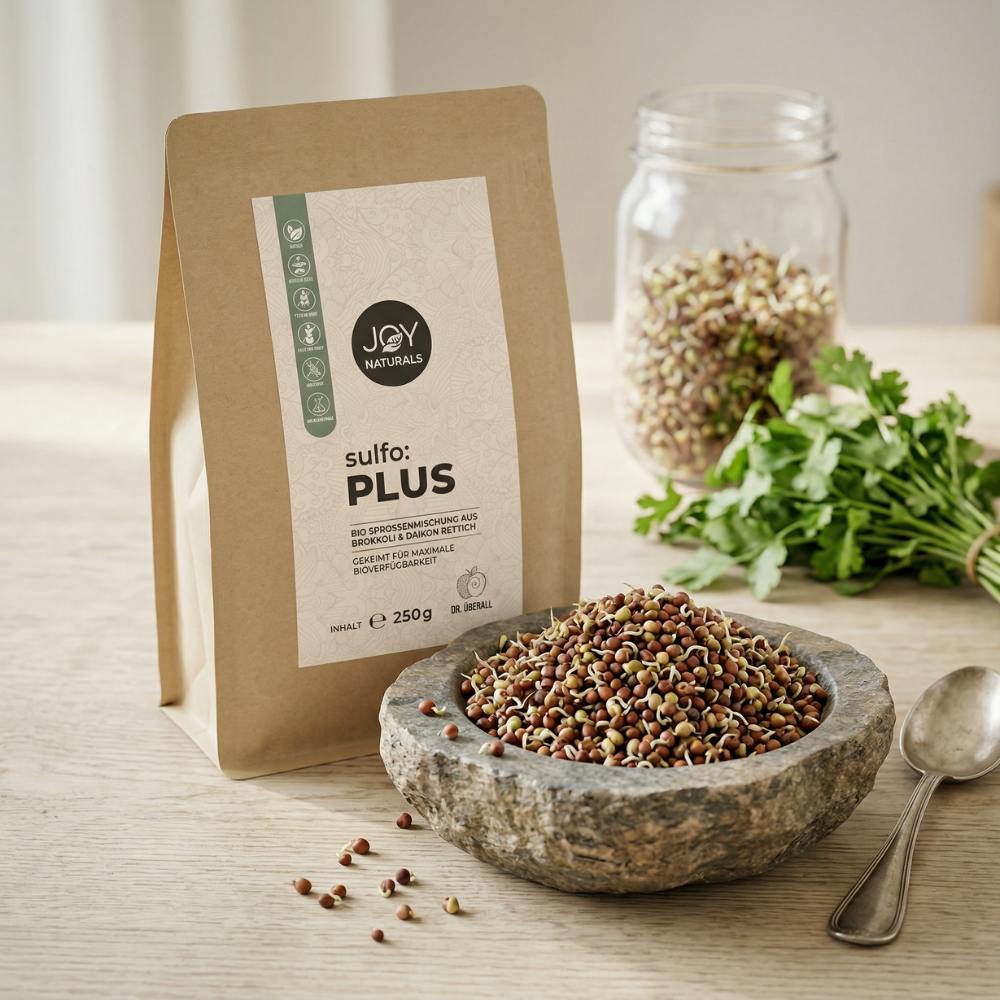 Gekeimte Brokkoli- &amp; Daikon-Sprossen mit natürlichem Sulforaphan